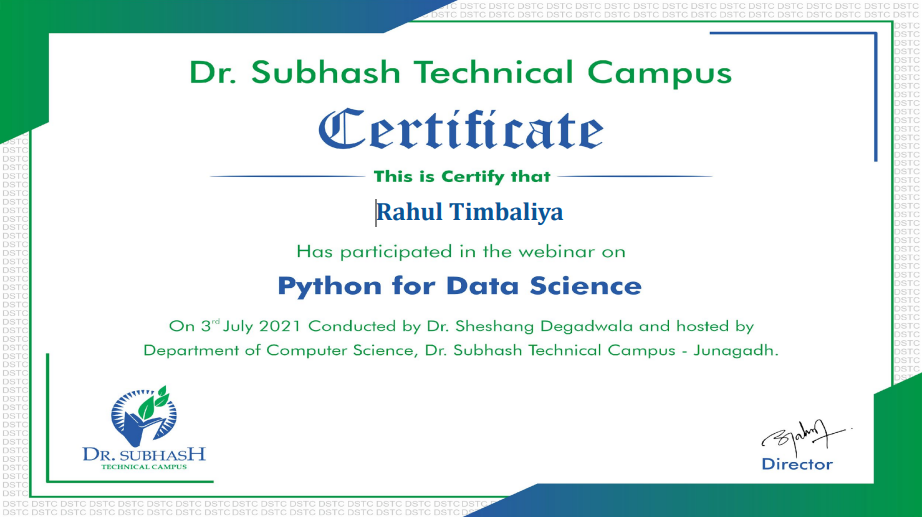 Python Data Science Certificate
